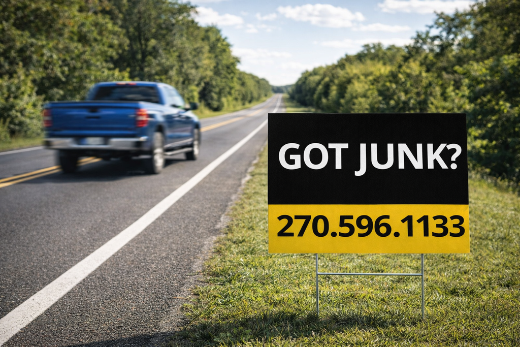 Junk Removal & Dumpster Rental Yard Signs