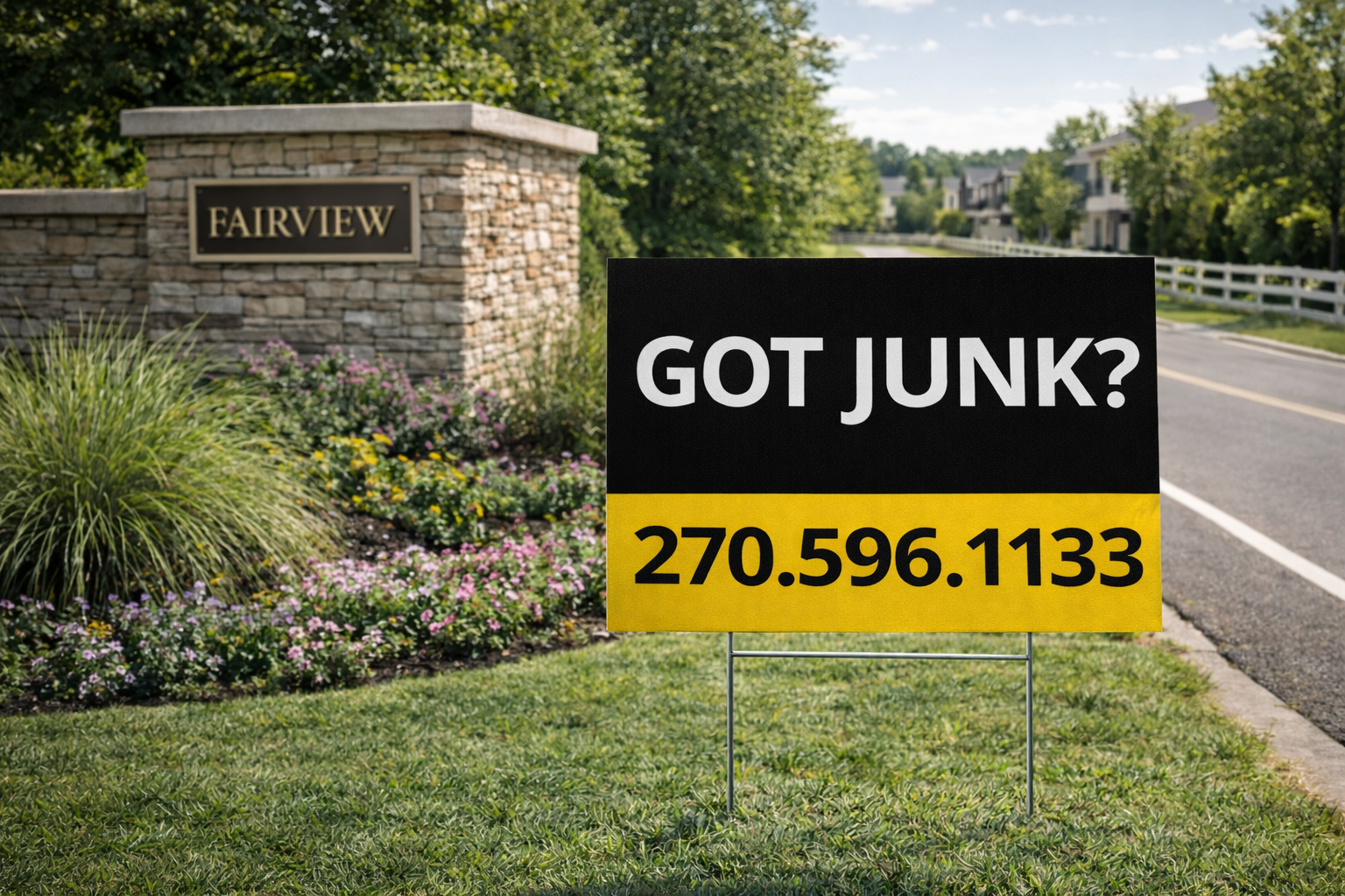 Junk Removal & Dumpster Rental Yard Signs