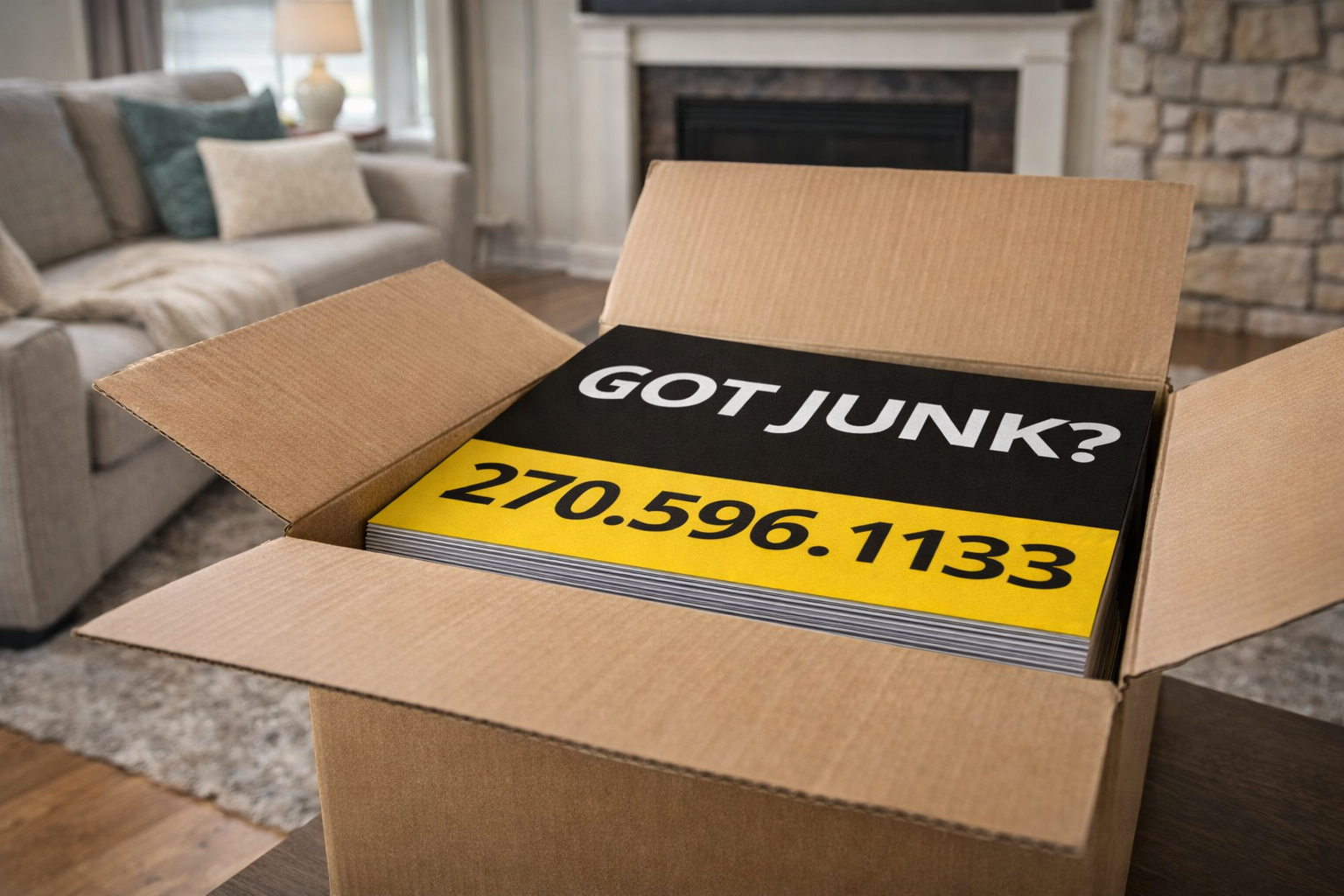 Junk Removal & Dumpster Rental Yard Signs