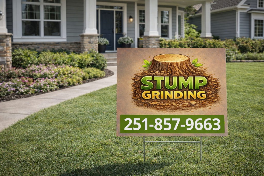 Stump Grinding & Root Removal Yard Signs | Tree Service Marketing