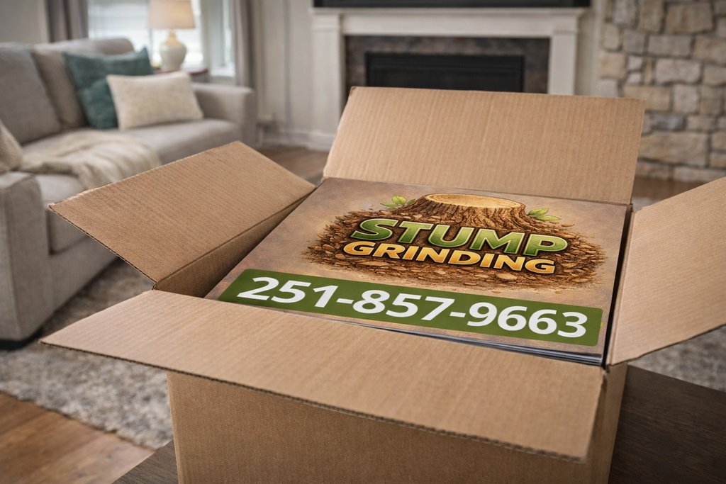 Stump Grinding & Root Removal Yard Signs | Tree Service Marketing