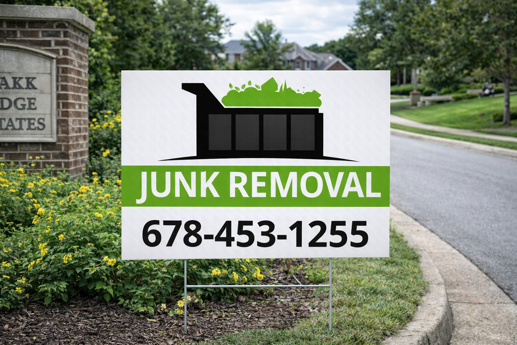 Junk Removal and Residential Hauling Service Yard Signs