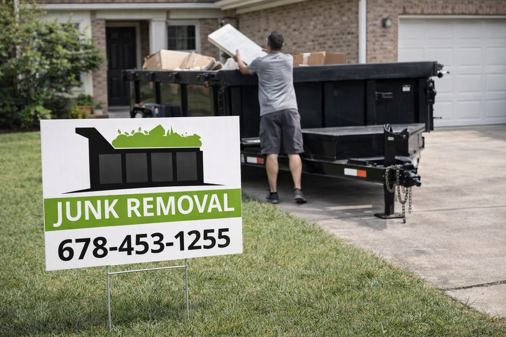 Junk Removal and Residential Hauling Service Yard Signs