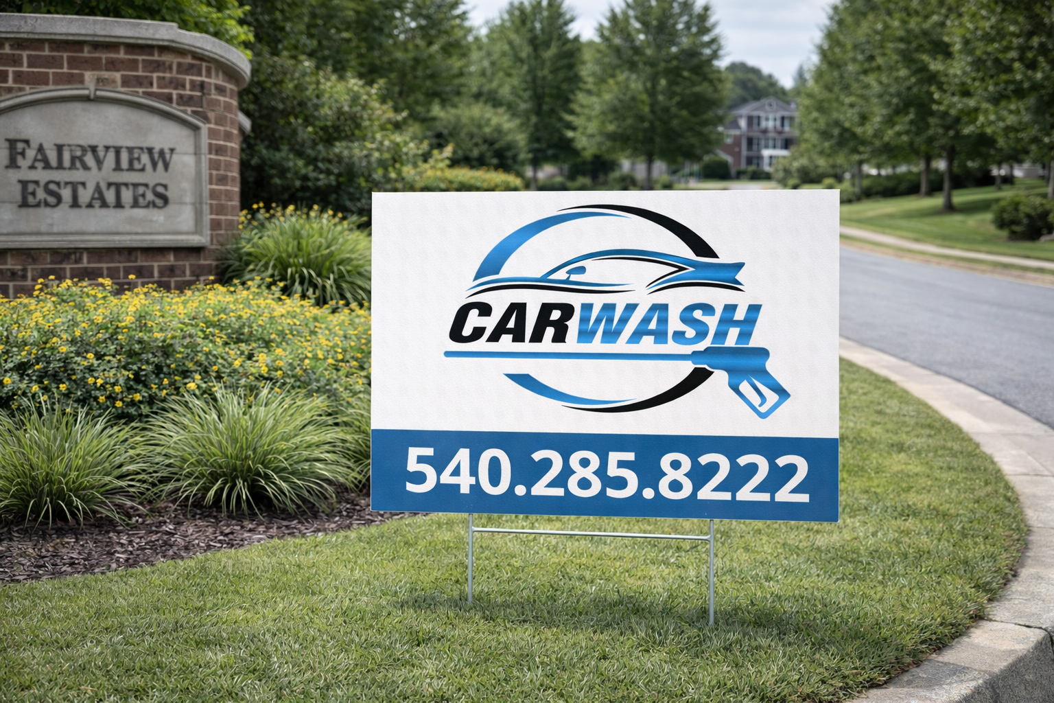 Car Wash and Professional Auto Detailing Service Yard Signs