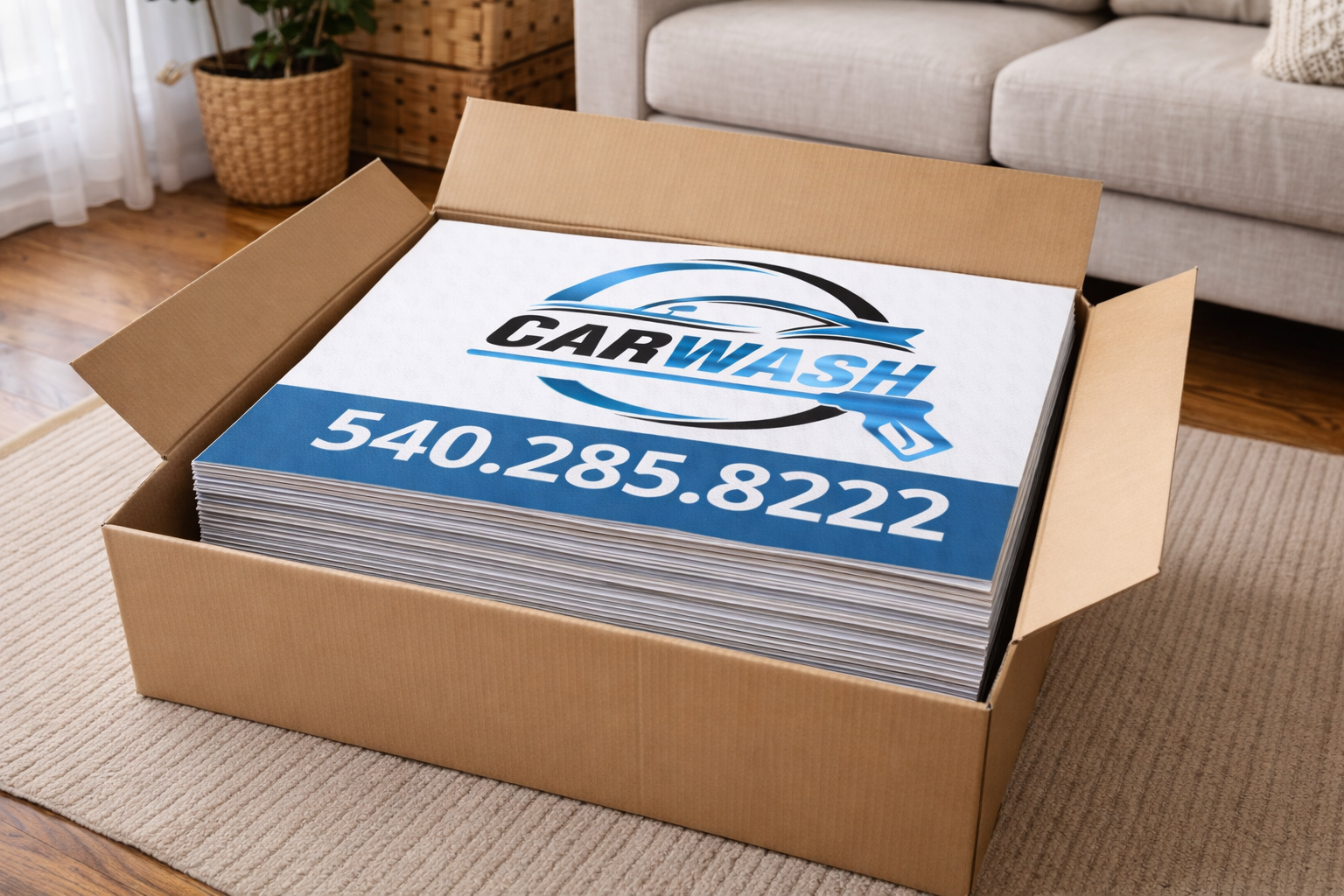 Car Wash and Professional Auto Detailing Service Yard Signs