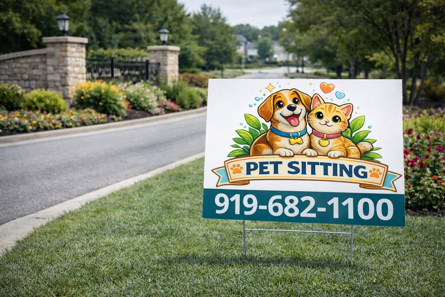 Pet Sitting Service Yard Signs | Professional Dog Walking