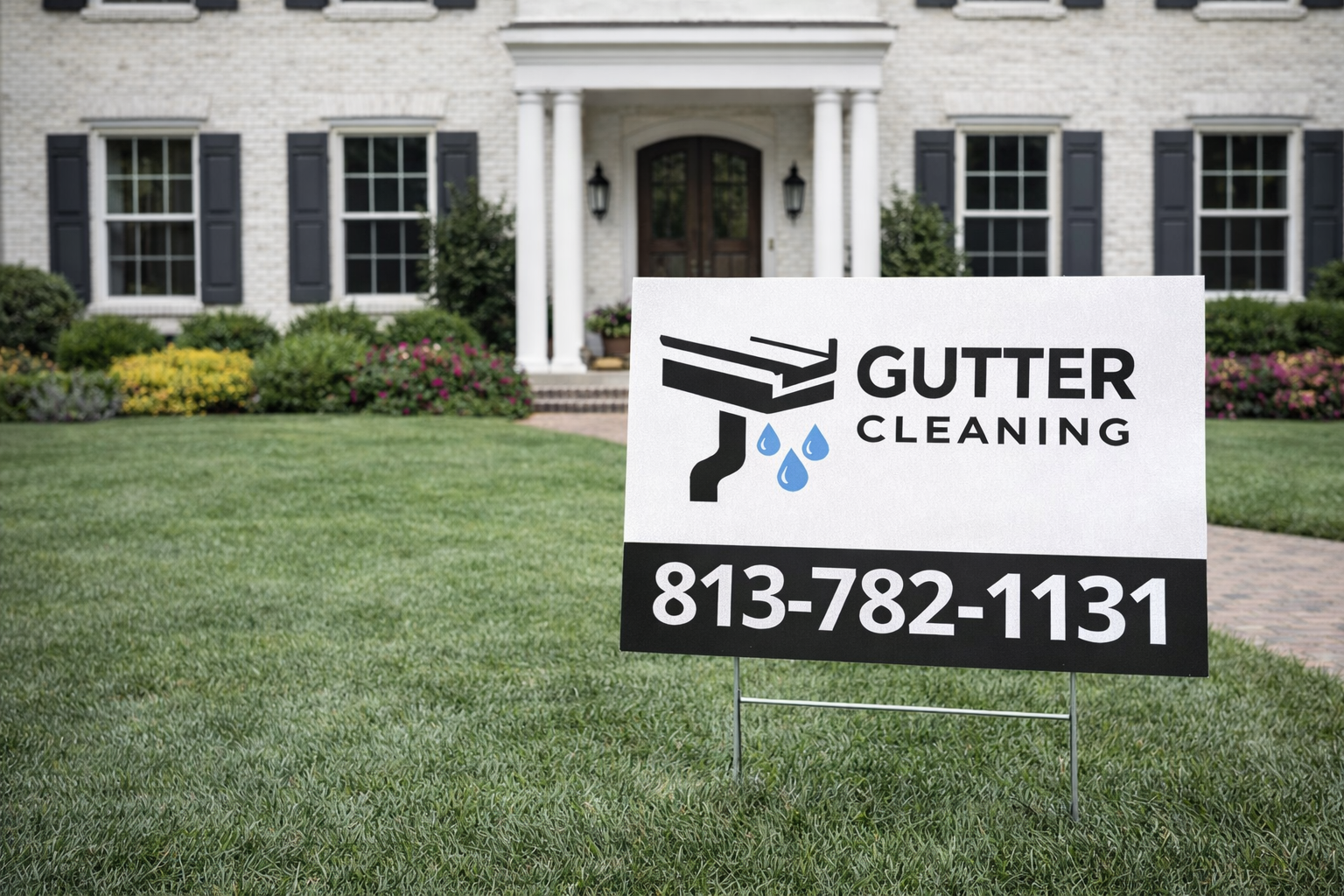 Gutter Cleaning & Maintenance Yard Signs | Custom Designs Accepted