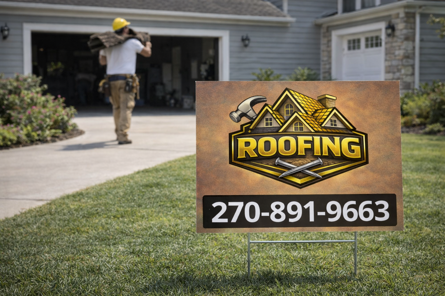 Roofing Contractor Yard Signs | Roof Repair