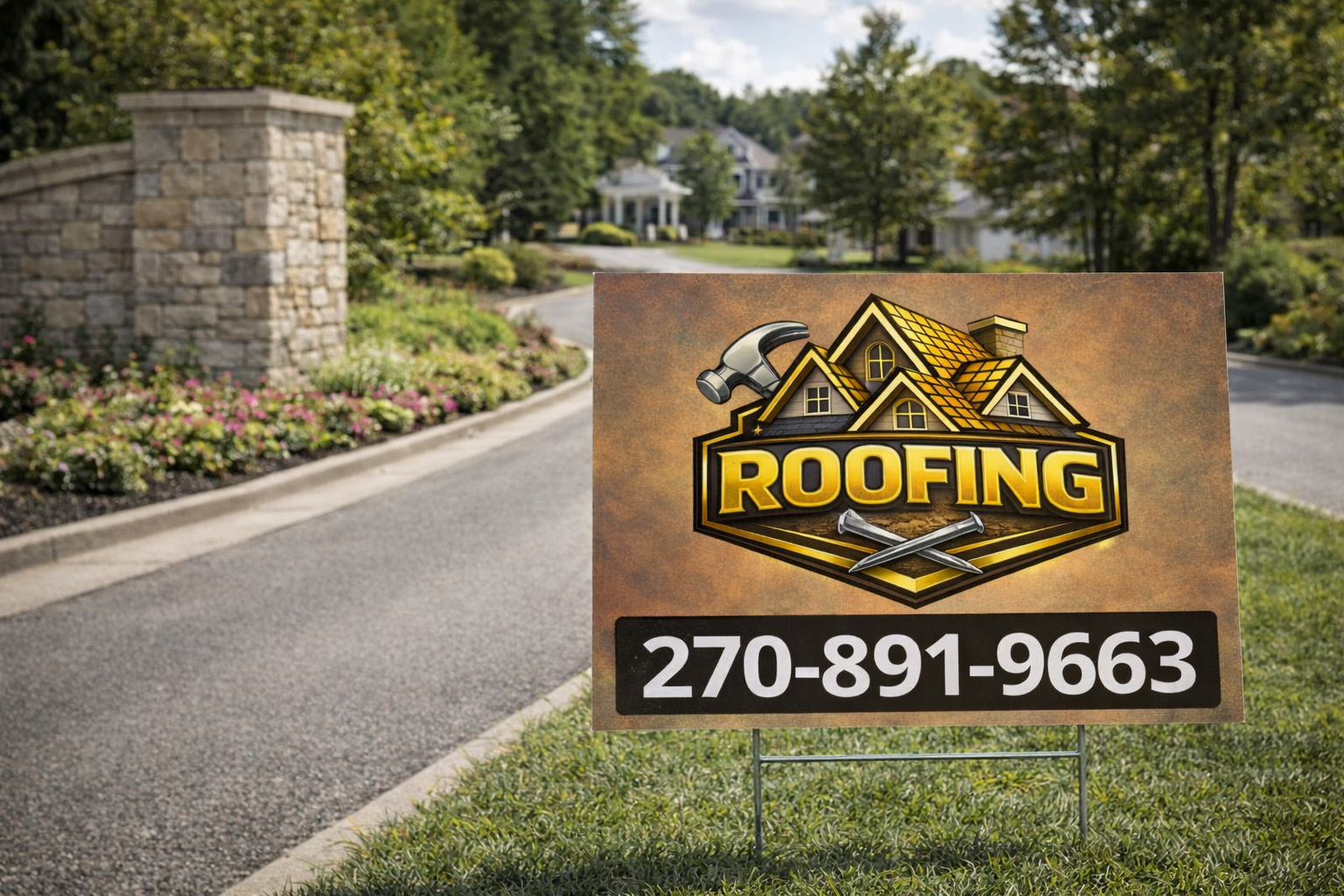 Roofing Contractor Yard Signs | Roof Repair
