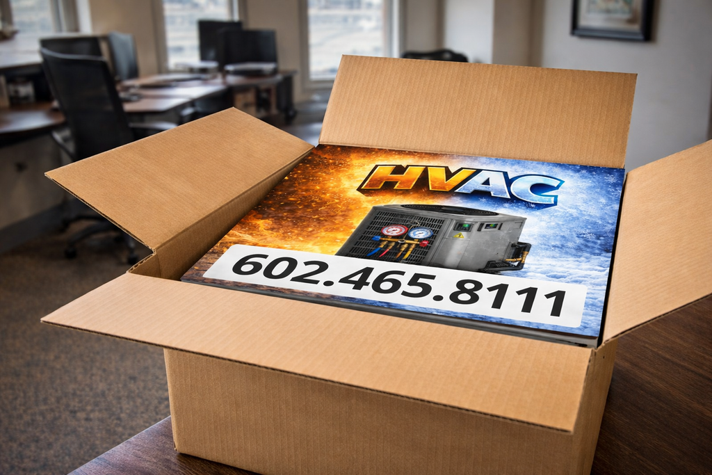 HVAC Contractor Yard Signs |  Heating & Cooling Service Signage