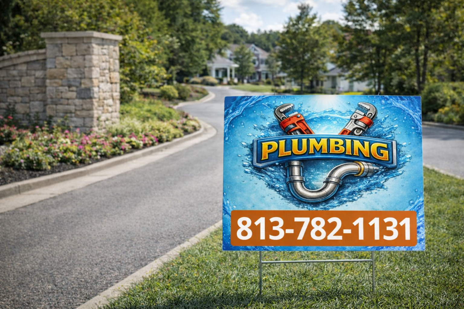 Plumbing Contractor Business Yard Signs