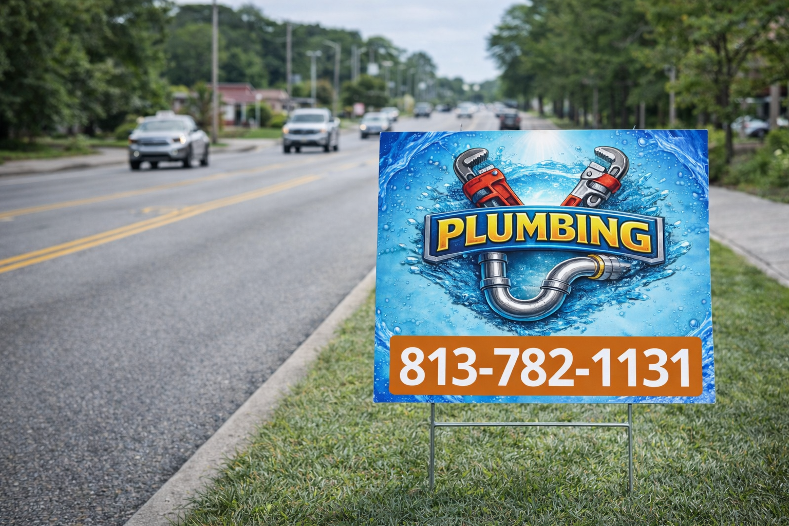 Plumbing Contractor Business Yard Signs