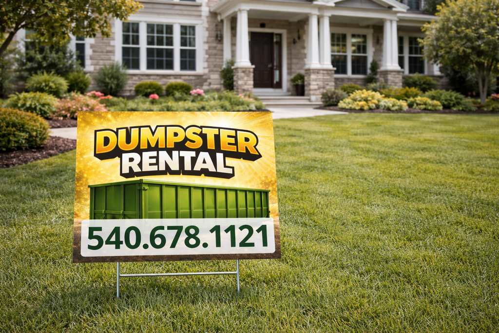 Dumpster Rental and Junk Removal Yard Signs