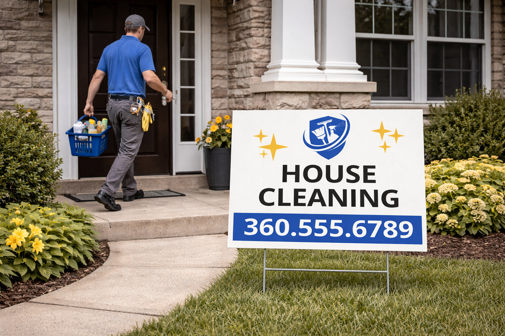 House Cleaning Maid Service Business Yard Signs