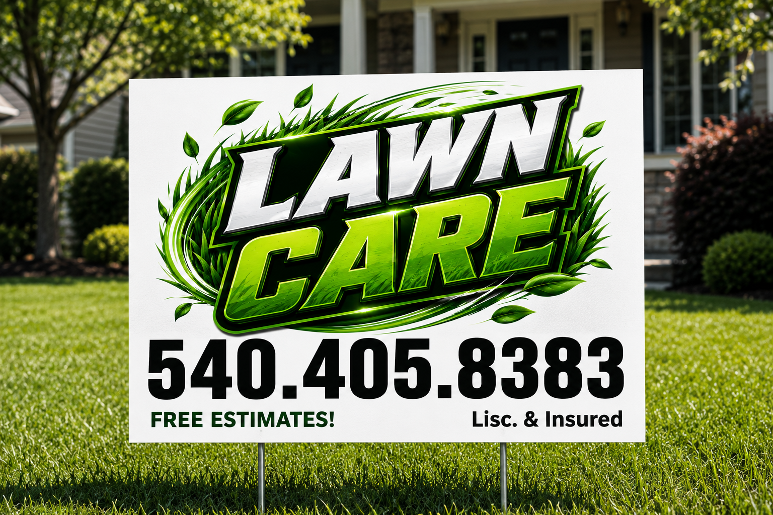 Lawn Care Mowing Service Business Yard Signs