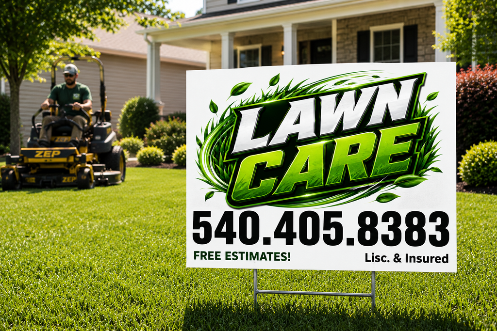 Lawn Care Mowing Service Business Yard Signs