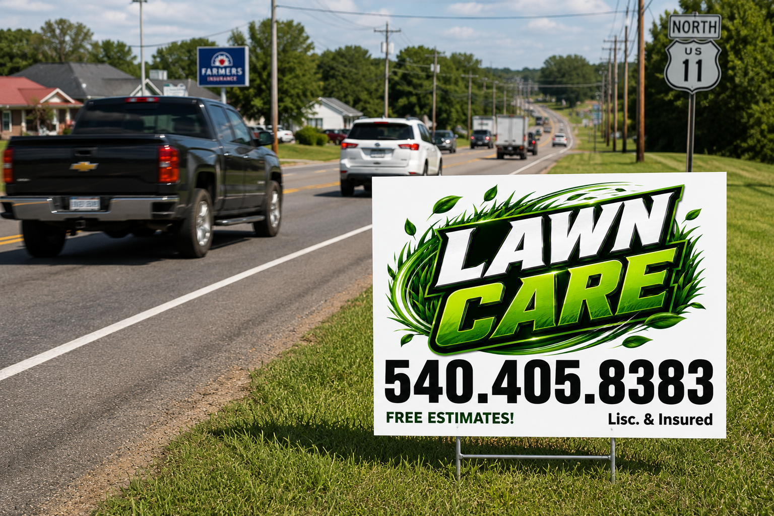 Lawn Care Mowing Service Business Yard Signs