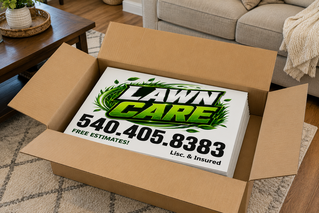 Lawn Care Mowing Service Business Yard Signs