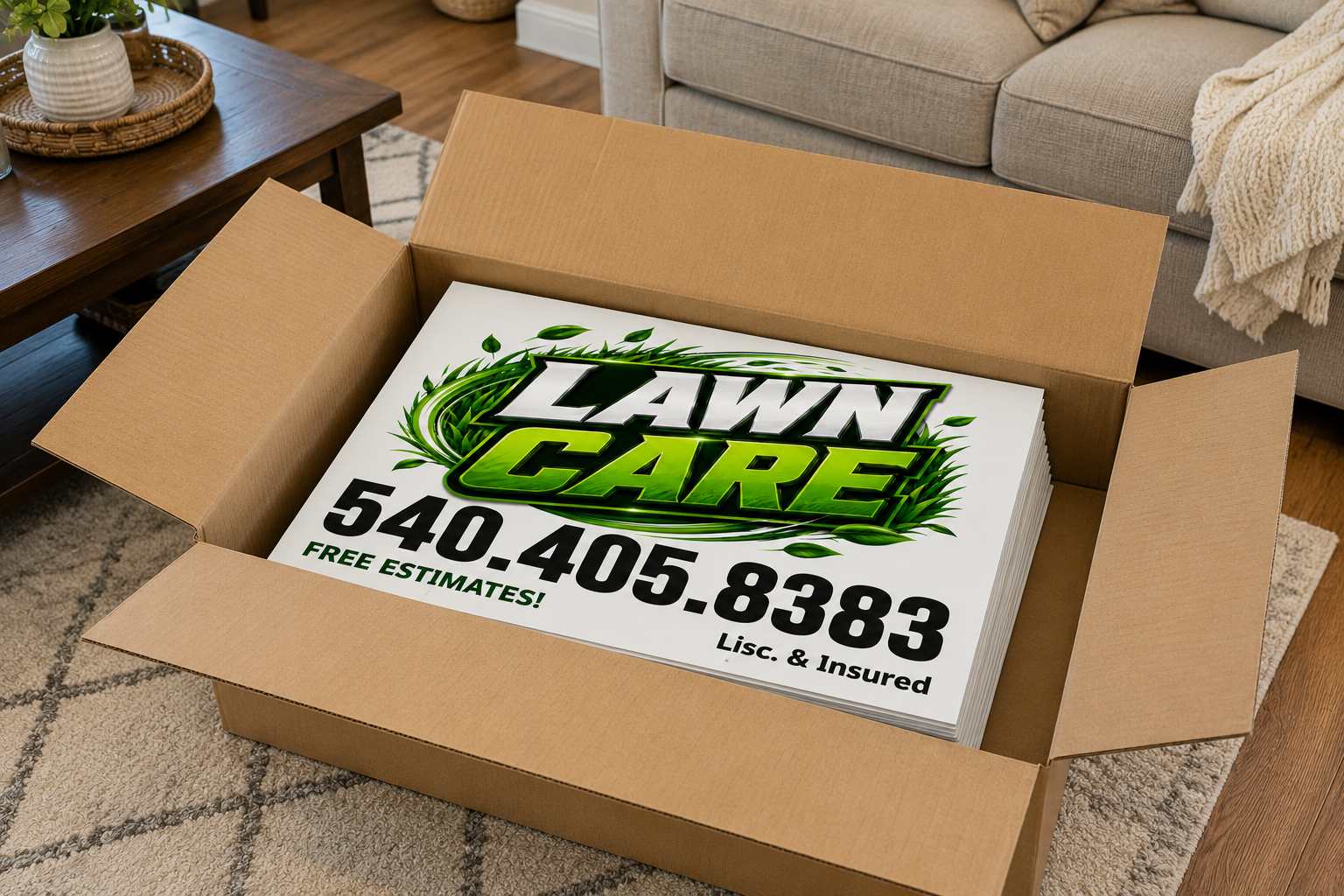 Lawn Care Mowing Service Business Yard Signs