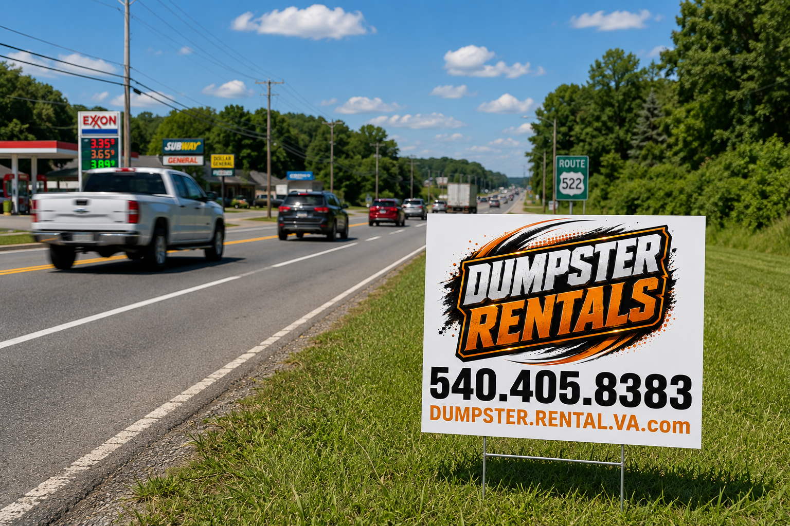 Custom Dumpster Rental and Roll Off Service Yard Signs - Get Leads NOW!