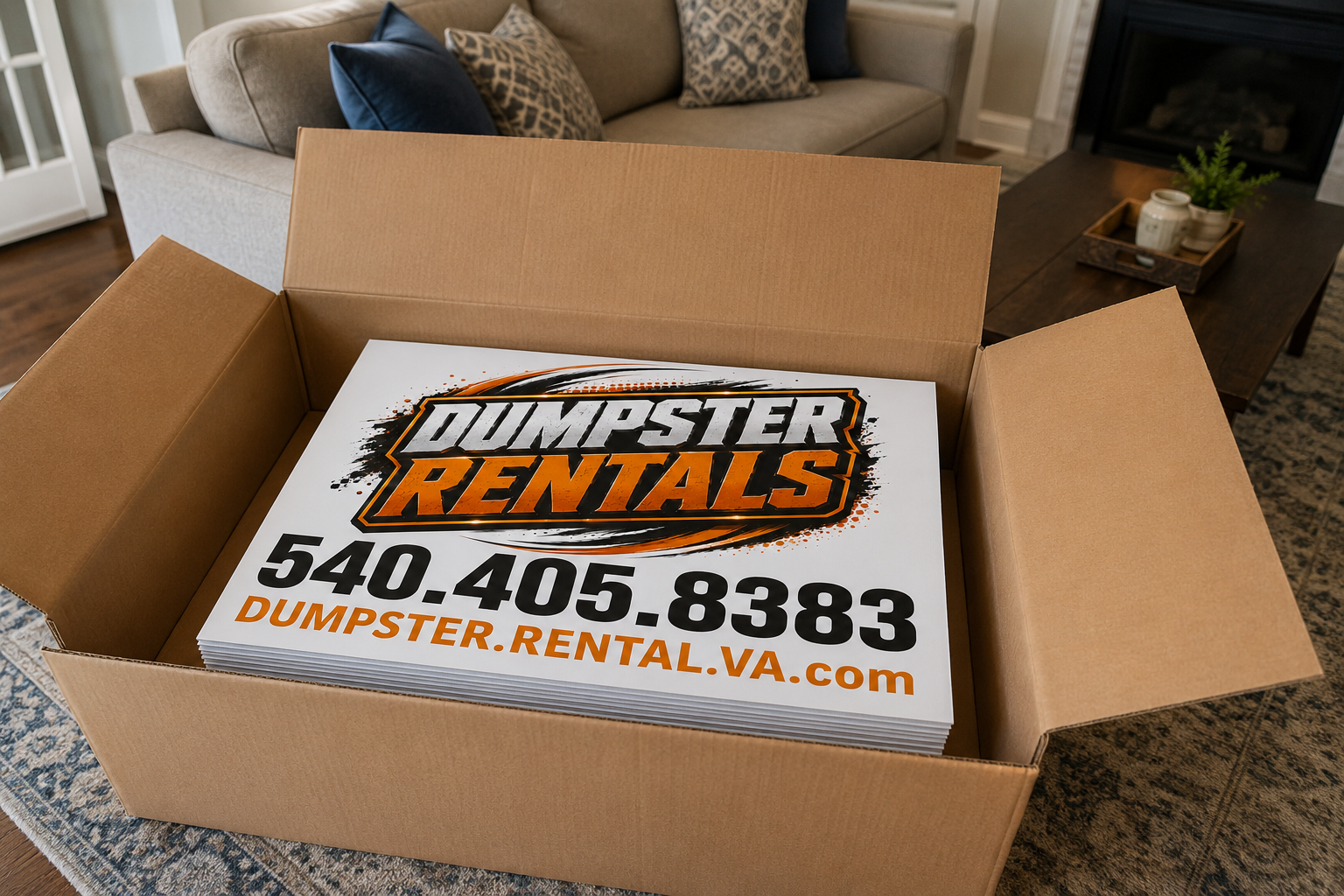 Custom Dumpster Rental and Roll Off Service Yard Signs - Get Leads NOW!