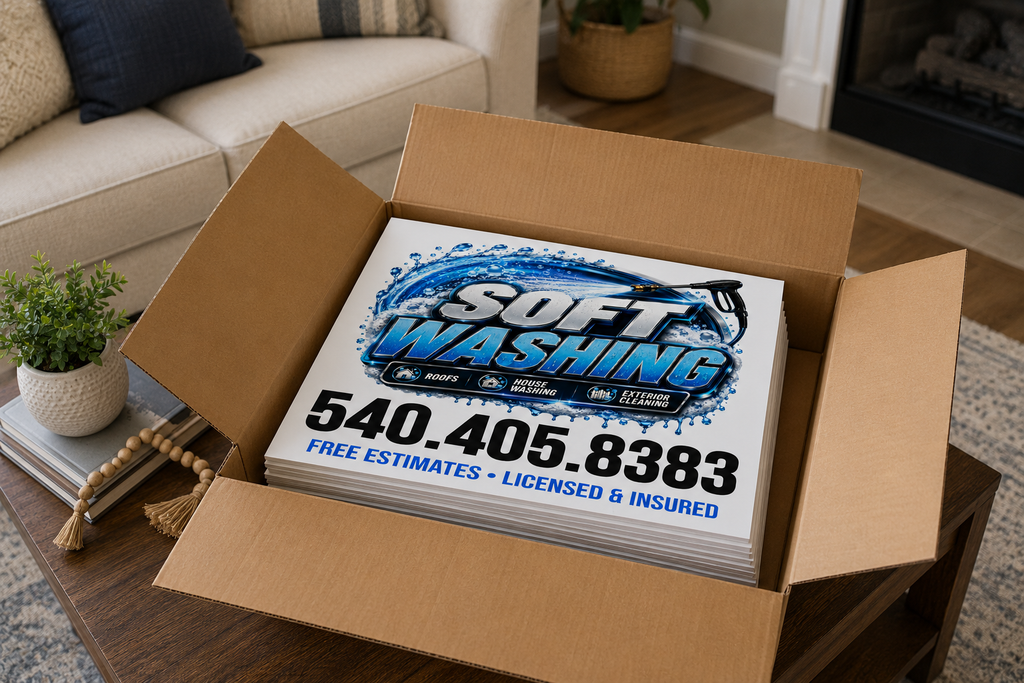 Soft Washing Pressure Washer Service Yard Sign | Get Leads Now! [C101]