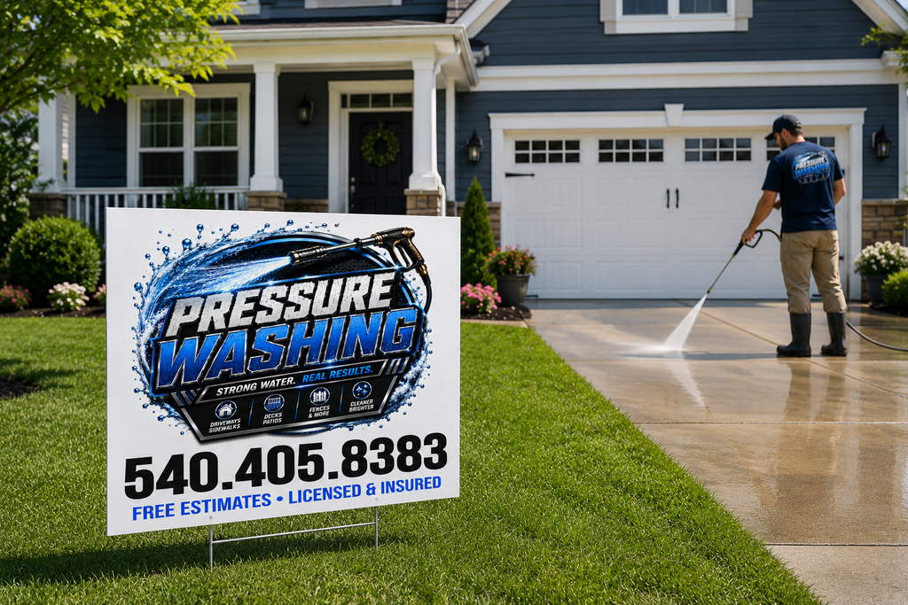 Soft Washing Pressure Washer Service Yard Sign | Get Leads Now! [C103]
