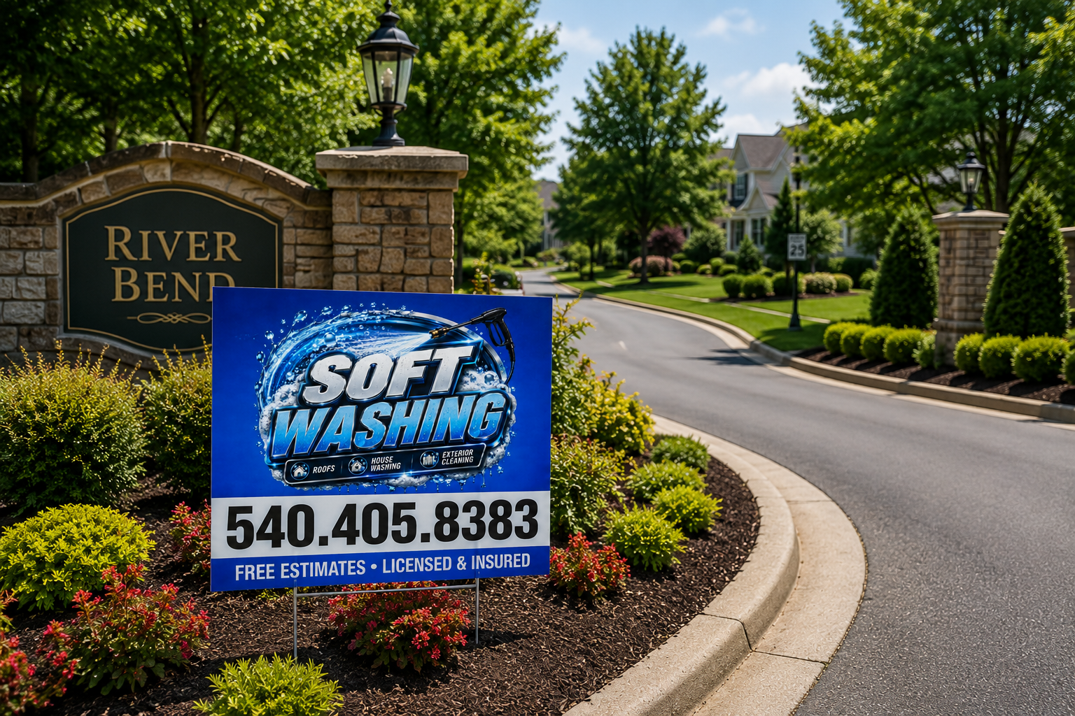 Custom Pressure Soft Washing Service Yard Sign | Get Leads Now! [C102]