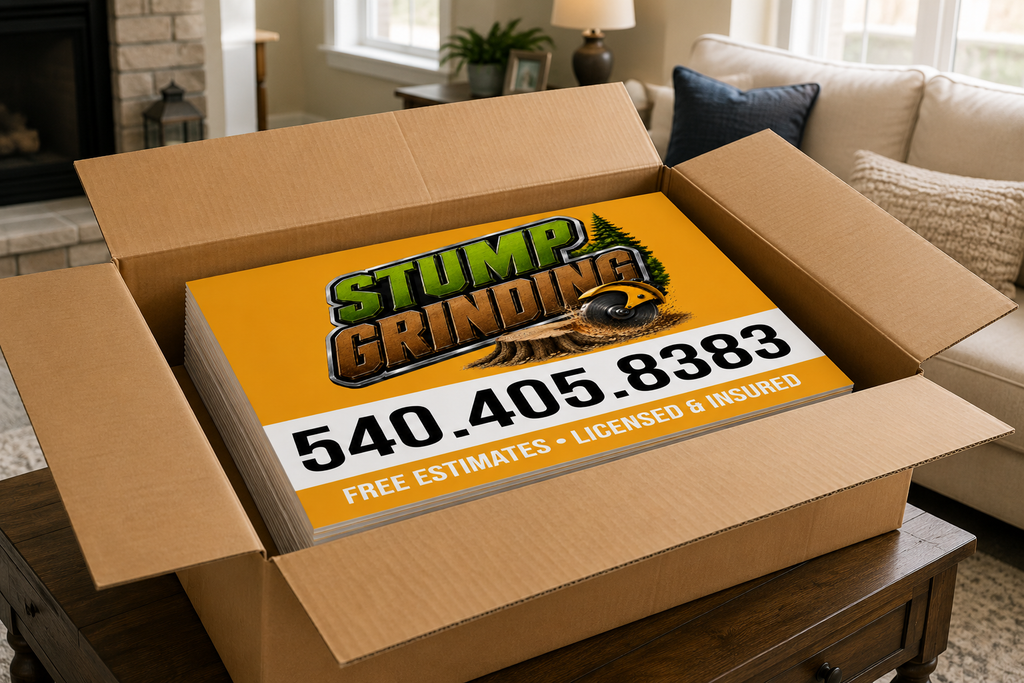 Custom Stump Grinding Business Yard Sign [T100]