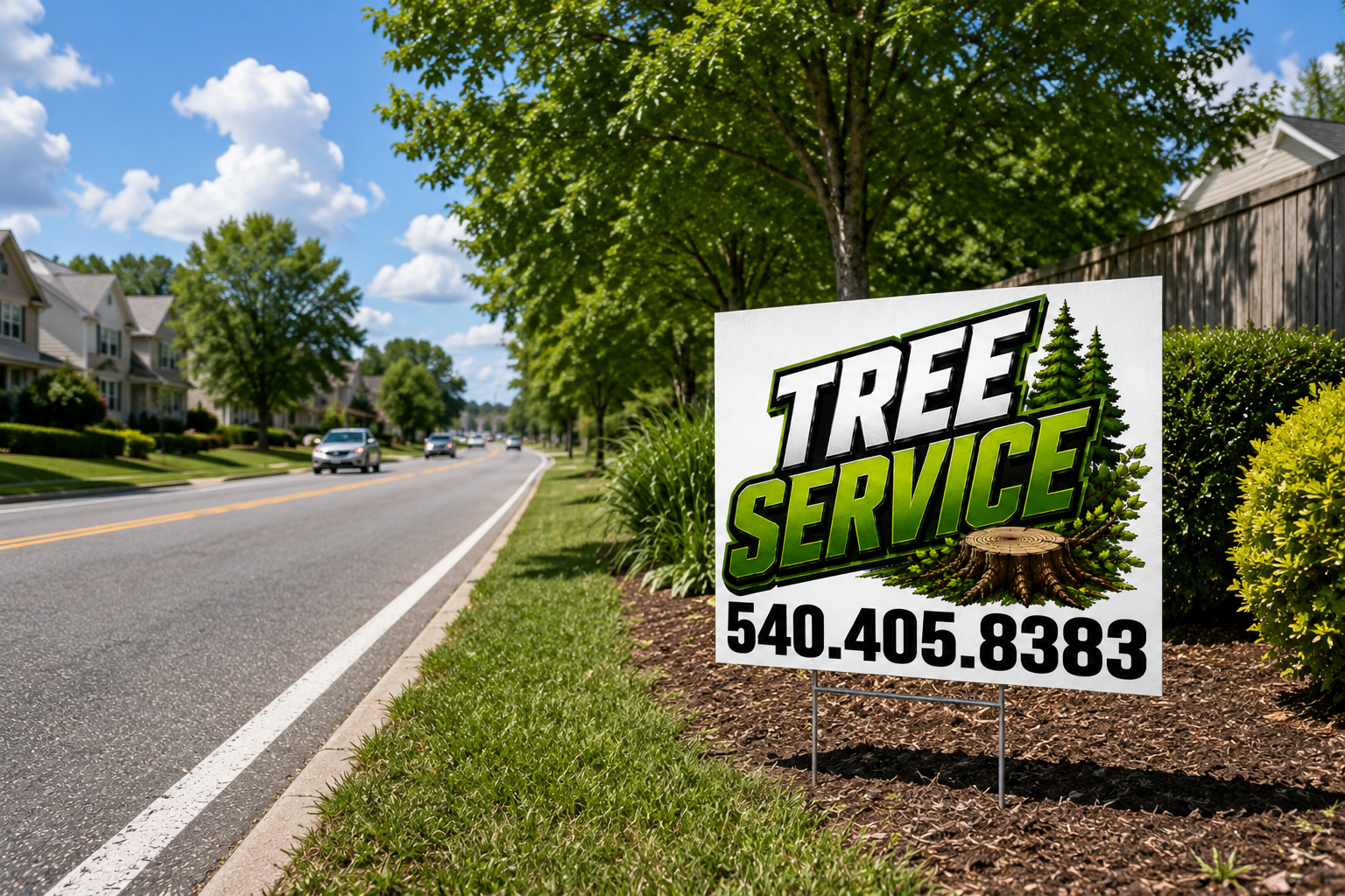 Custom Tree Service, Pruning, & Stump Grinding Business Yard Sign