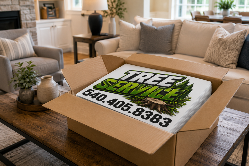 Custom Tree Service, Pruning, & Stump Grinding Business Yard Sign