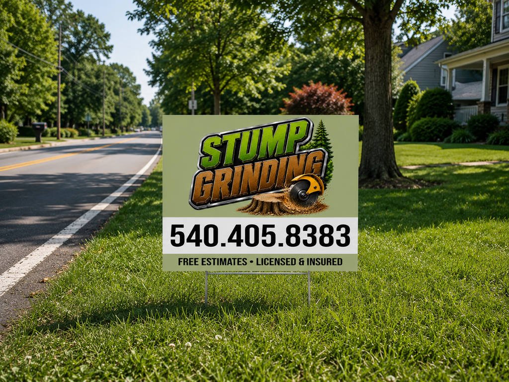 Professional Stump Grinding Business Yard Sign | GET LEADS NOW!