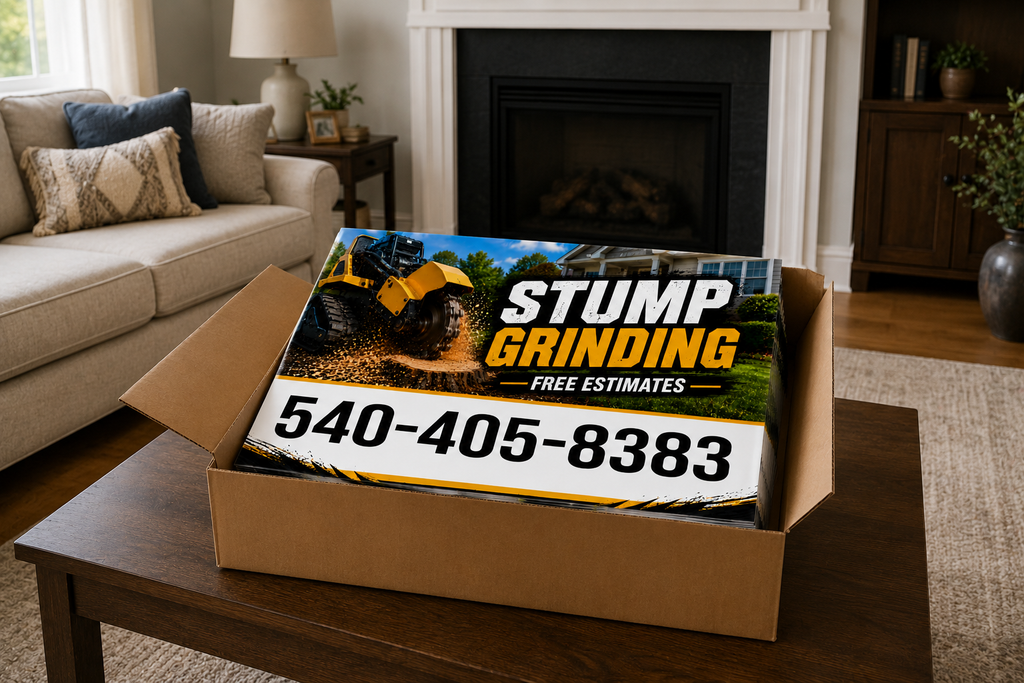 Stump Grinding & Tree Removal Business Yard Sign