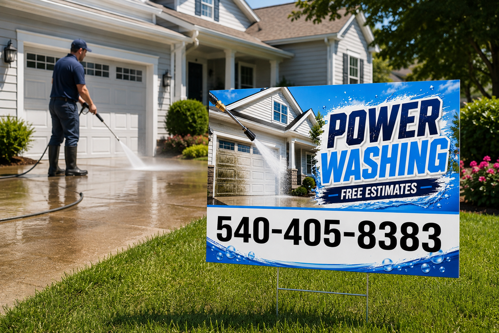 Pressure Washing Service Yard Sign | Soft House Washing  Signs