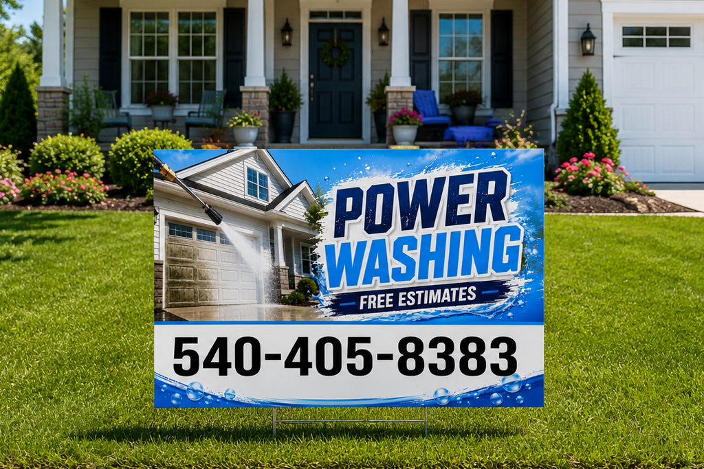 Pressure Washing Service Yard Sign | Soft House Washing  Signs