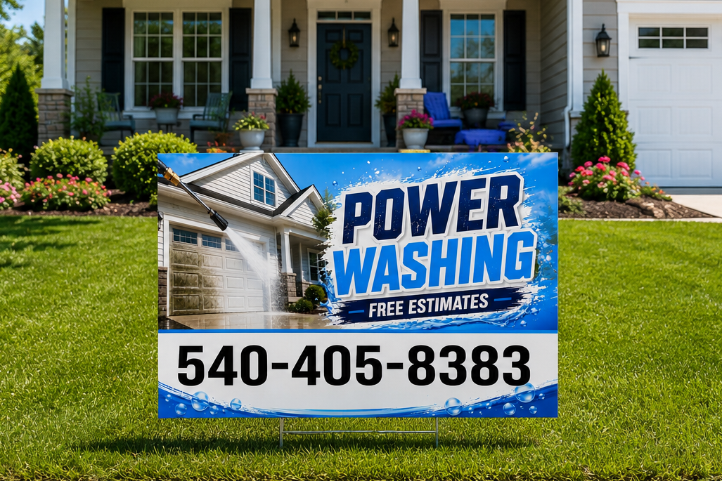 Pressure Washing Service Yard Sign | Soft House Washing  Signs
