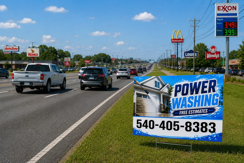 Pressure Washing Service Yard Sign | Soft House Washing  Signs