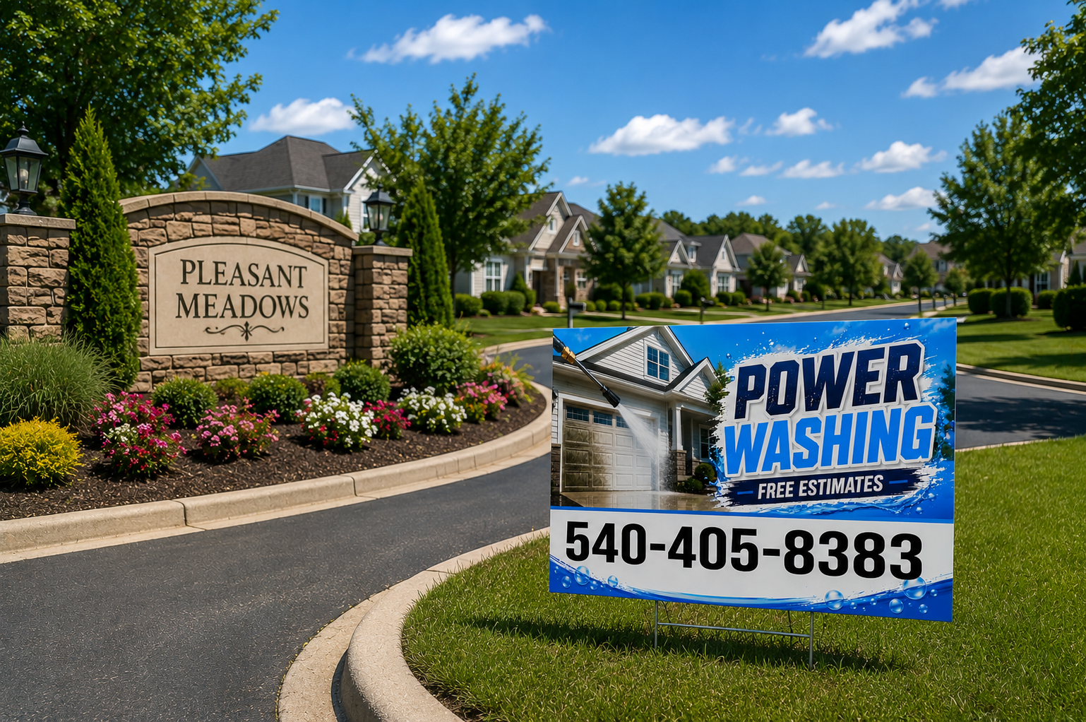 Pressure Washing Service Yard Sign | Soft House Washing  Signs