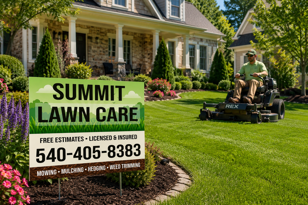 Professional Lawn Care & Mowing Service Business Yard Signs