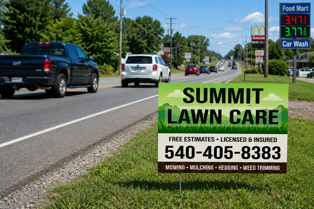 Professional Lawn Care & Mowing Service Business Yard Signs