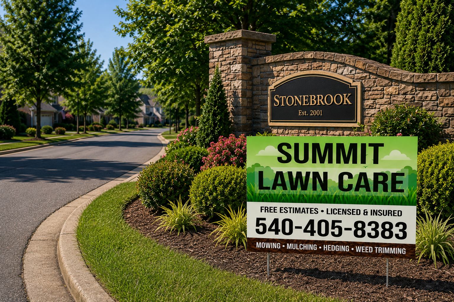 Professional Lawn Care & Mowing Service Business Yard Signs