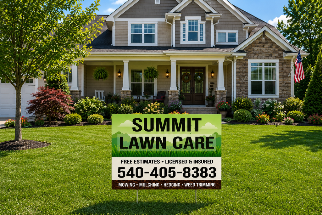 Professional Lawn Care & Mowing Service Business Yard Signs