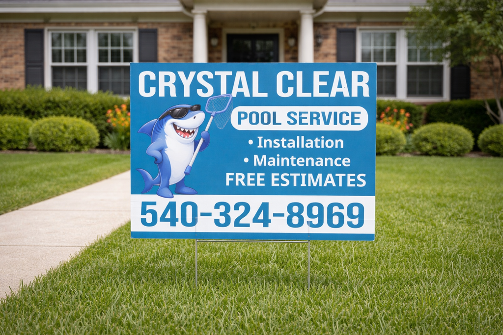 Pool Cleaning, Installation & Maintenance Yard Signs | Get Leads NOW!