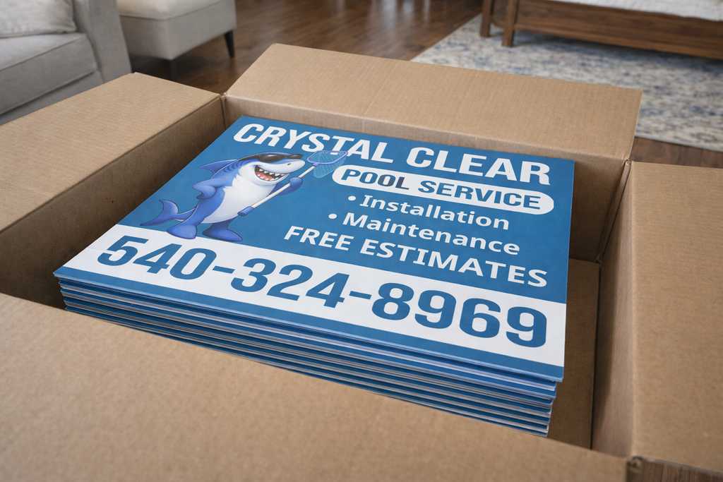 Pool Cleaning, Installation & Maintenance Yard Signs | Get Leads NOW!
