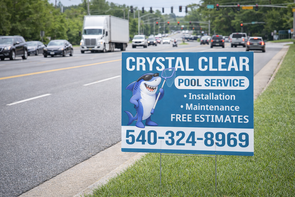 Pool Cleaning, Installation & Maintenance Yard Signs | Get Leads NOW!