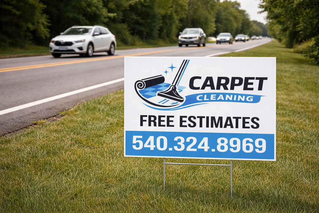 Carpet Steam Cleaning Service Business Yard Signs