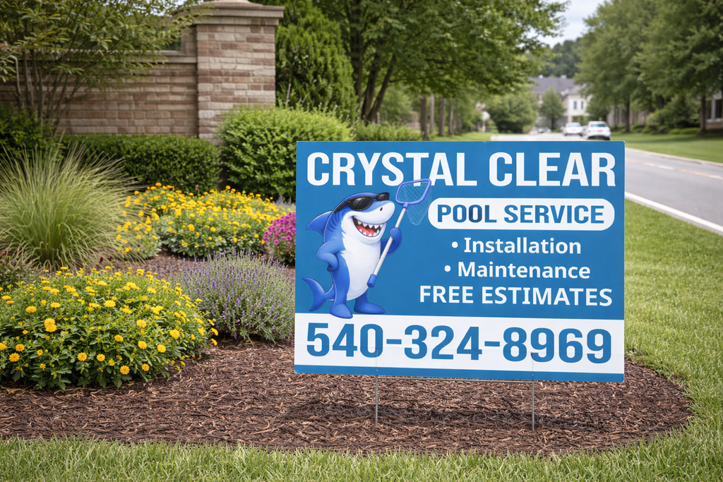 Pool Cleaning, Installation & Maintenance Yard Signs | Get Leads NOW!
