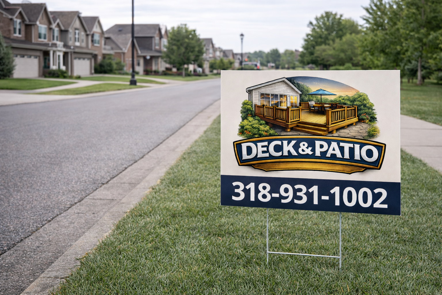 Deck and Patio Construction Contractor Yard Signs