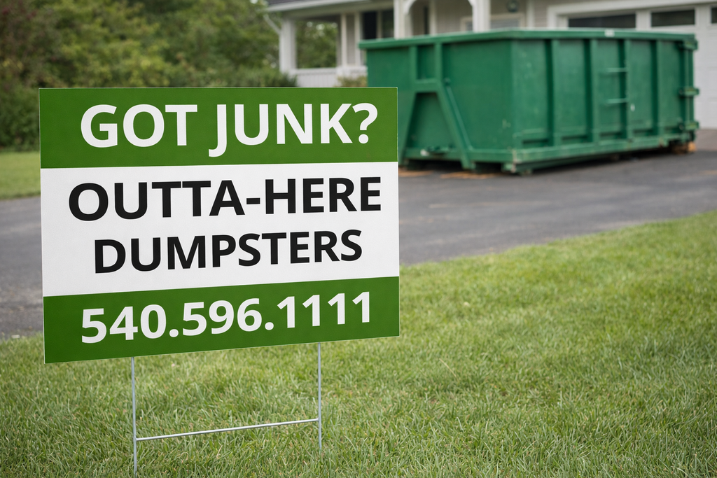 Junk Removal and Dumpster Rental Yard Signs
