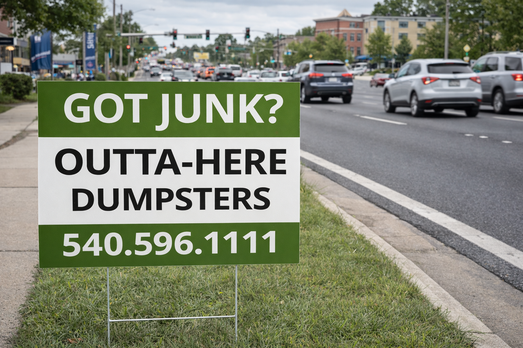 Junk Removal and Dumpster Rental Yard Signs